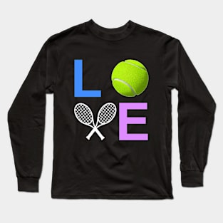 Love Tennis Ball Sports Birthday Gift Long Sleeve T-Shirt